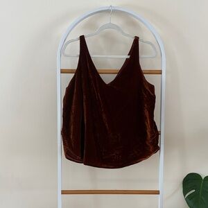 LOFT Velvet Camisole in Rich Brown